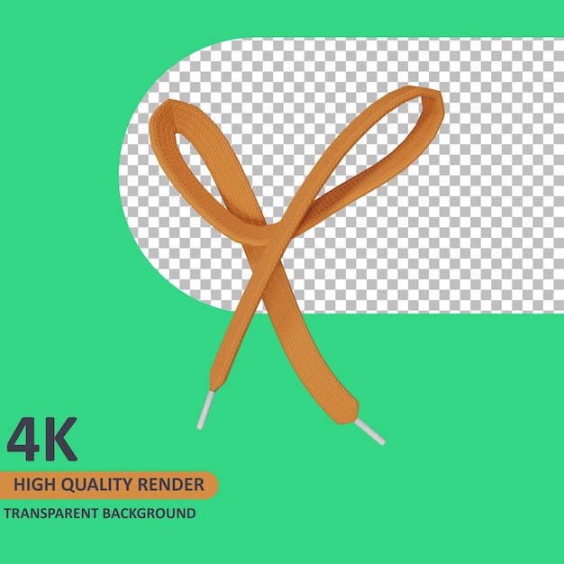3D-Modell-Rendering Schnürsenkel Alphabet Großbuchstaben x