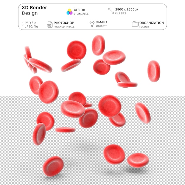 3D-Modellierung der roten Blutkörperchen PSD-Datei