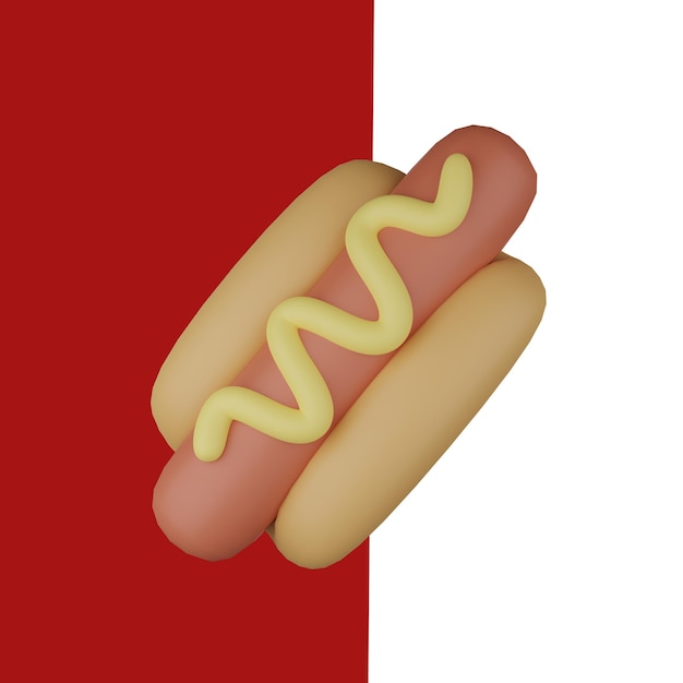PSD 3d-modellierung hotdog