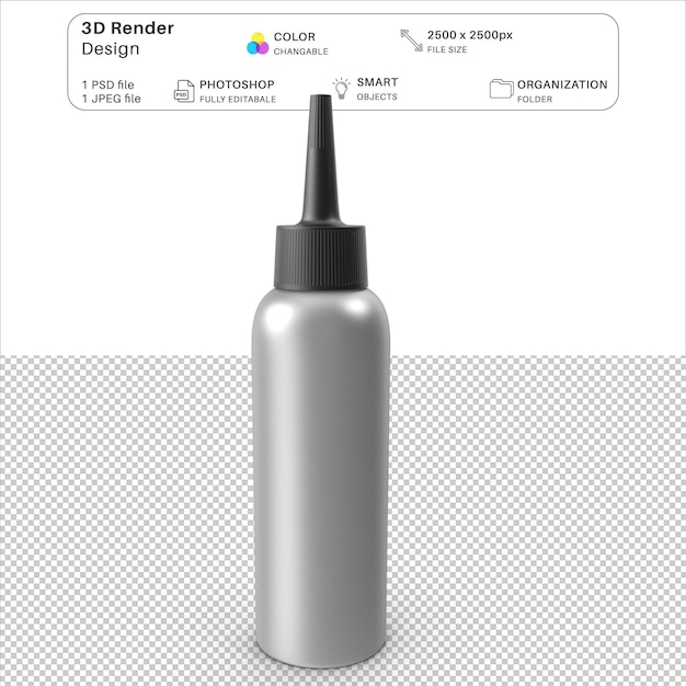 PSD 3d-modellierung von kosmetikflaschen psd