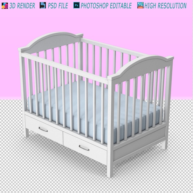 3D-Modellierungs-PSD-Datei für Kinderbetten