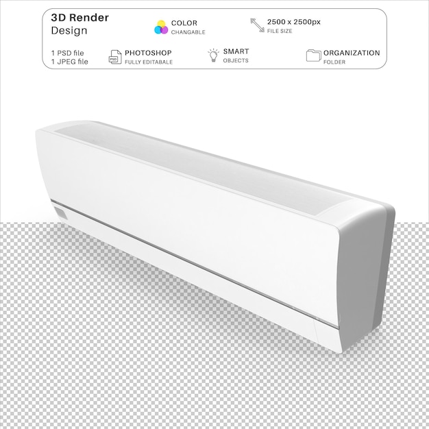 PSD 3d-modellierungs-psd-datei für klimaanlagen