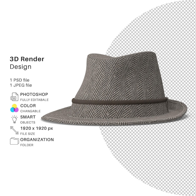 PSD 3d-modellierungs-psd-datei realistische mütze 20