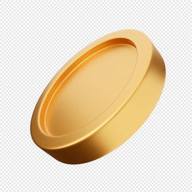 PSD 3d moeda de ouro prata bronze ícone ilustração render