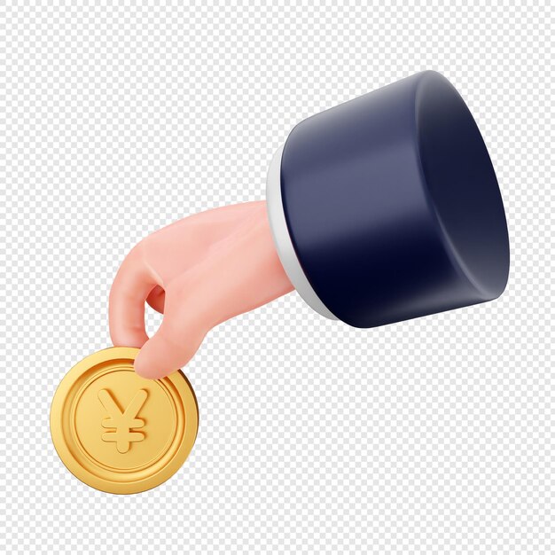 3d moneda dinero dólar euro yen libra esterlina icono ilustración