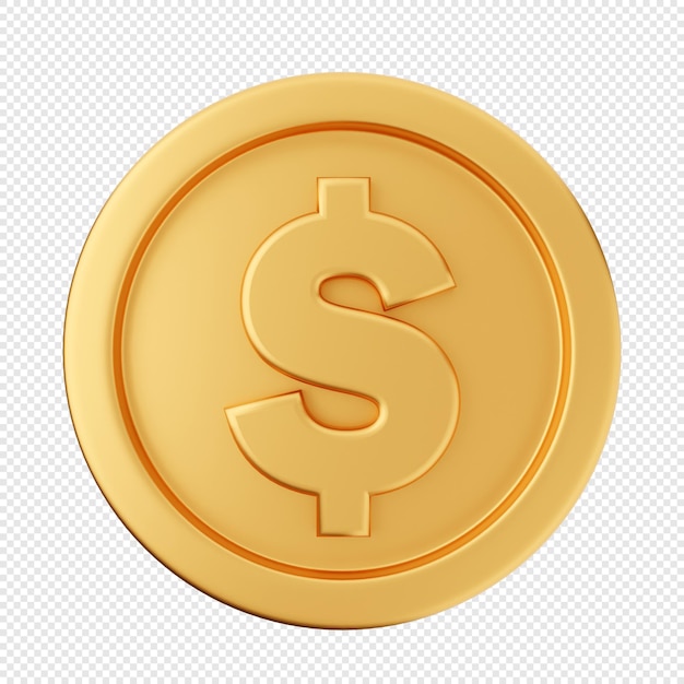3d moneta oro argento bronzo icona illustrazione render