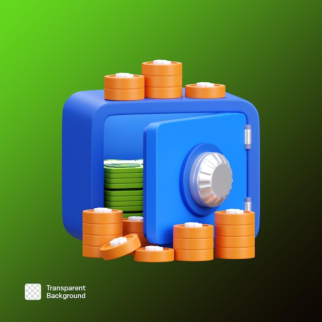 3D-Money-Icon-Illustration PNG-Vorlage