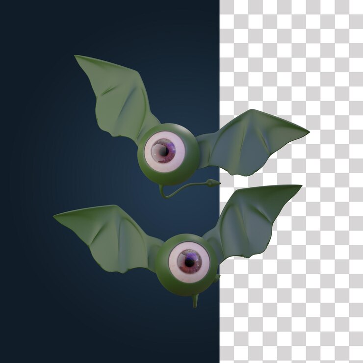 PSD 3d-monsterfledermaus-illustration