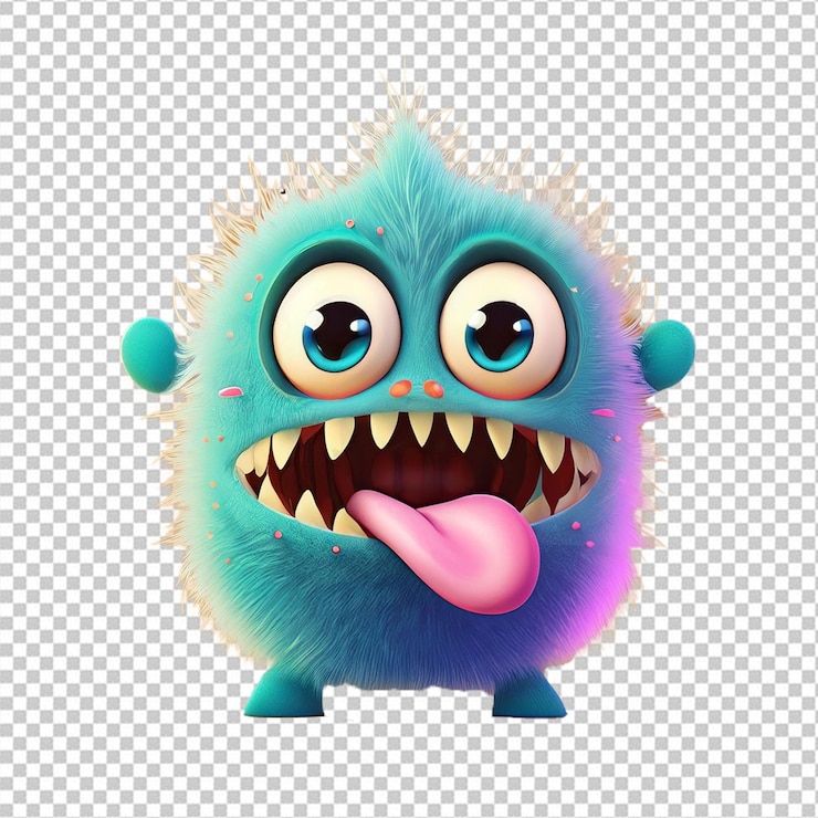 PSD 3d monstro do dia das bruxas