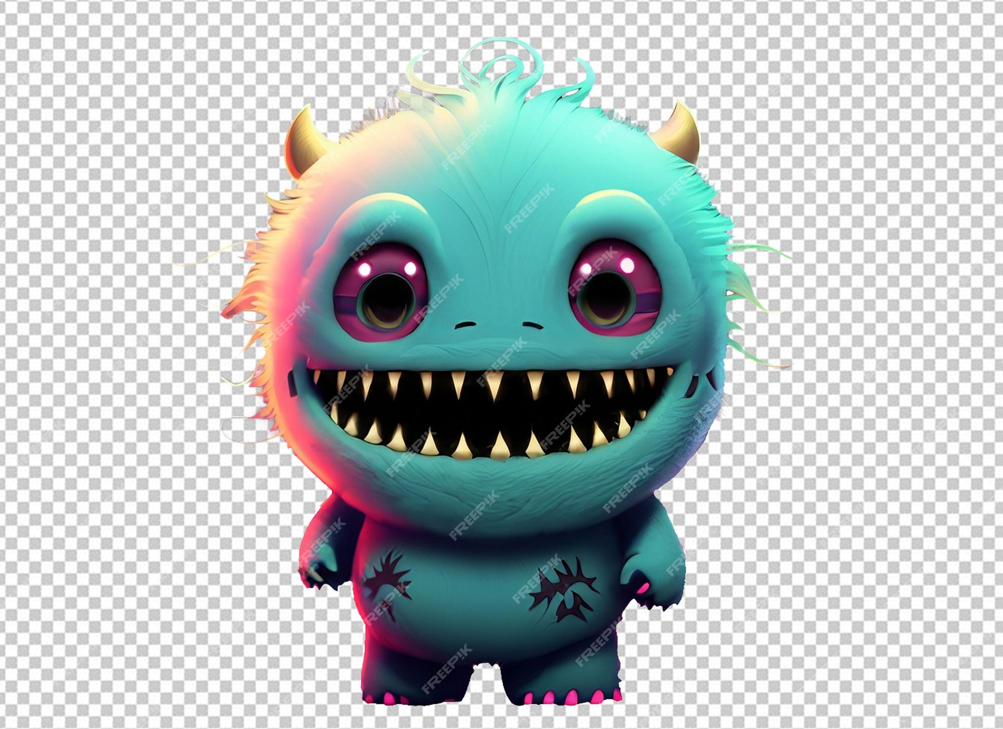 3d monstro do dia das bruxas