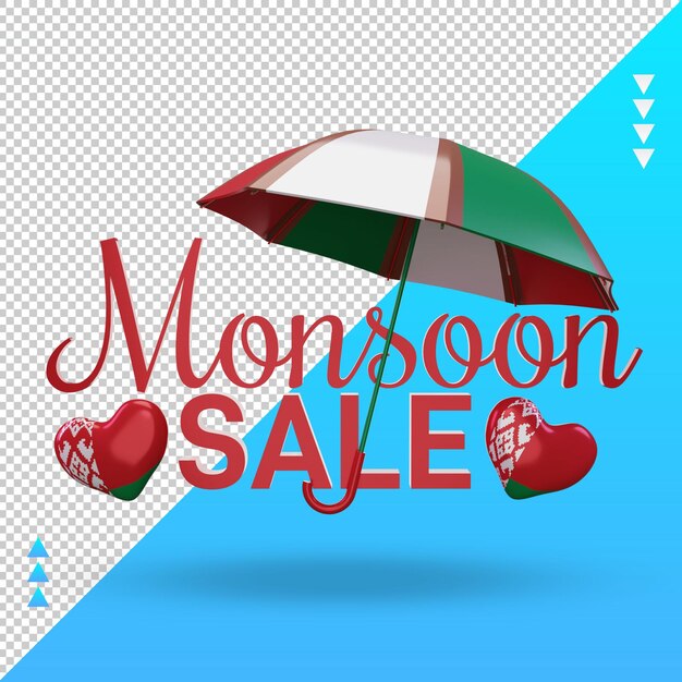 3d monzón venta Bielorrusia bandera renderizado vista frontal