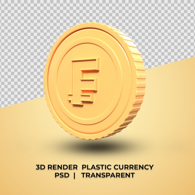 3D-Münze Währung Franken
