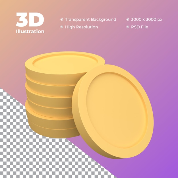 3D-Münzen-Illustration