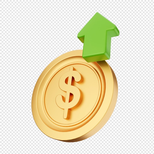 3D-Münzengeld-Dollar-Euro-Yen-Pfundsterling-Symbol-Illustration