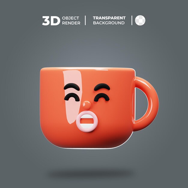 PSD 3d-mug-charakter-schrei