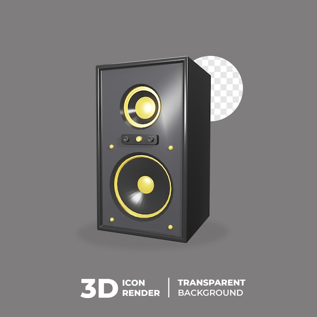 3D-Musik-Audio-Lautsprecher-Symbol