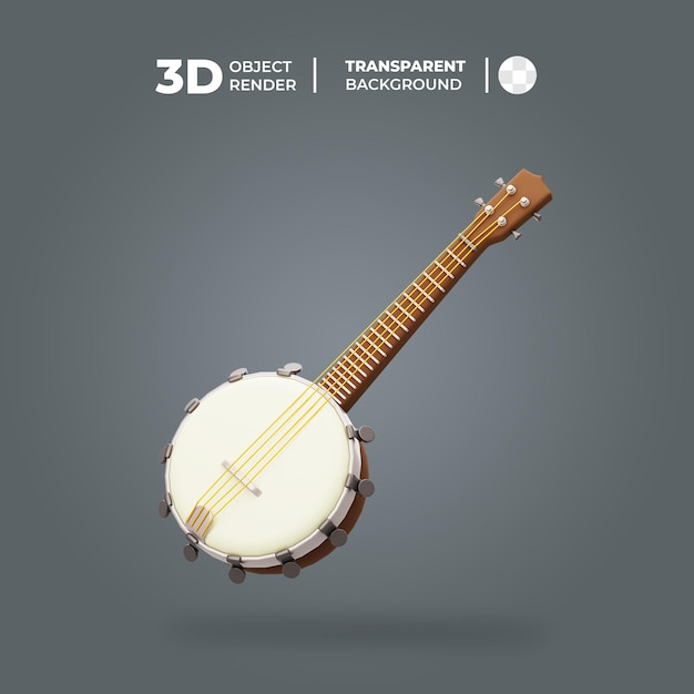 3D-Musik-Banjo-Symbol