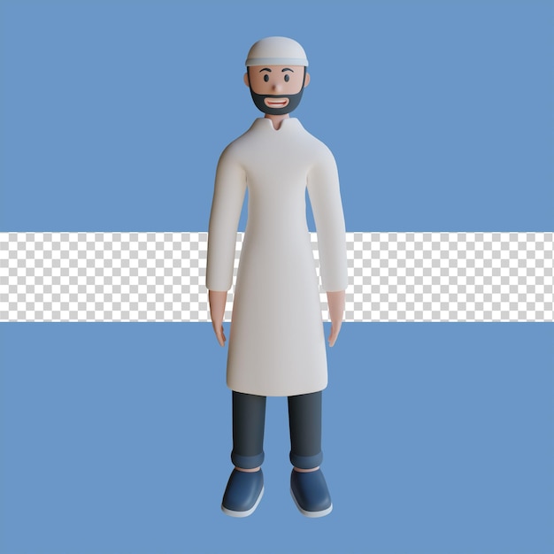 PSD 3d muslimischer mann