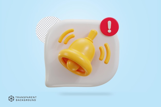 3D-Nachrichtenbenachrichtigungssymbol-Vektorillustration