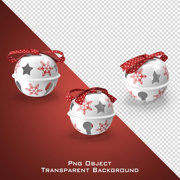 3d natal jingle bell branco