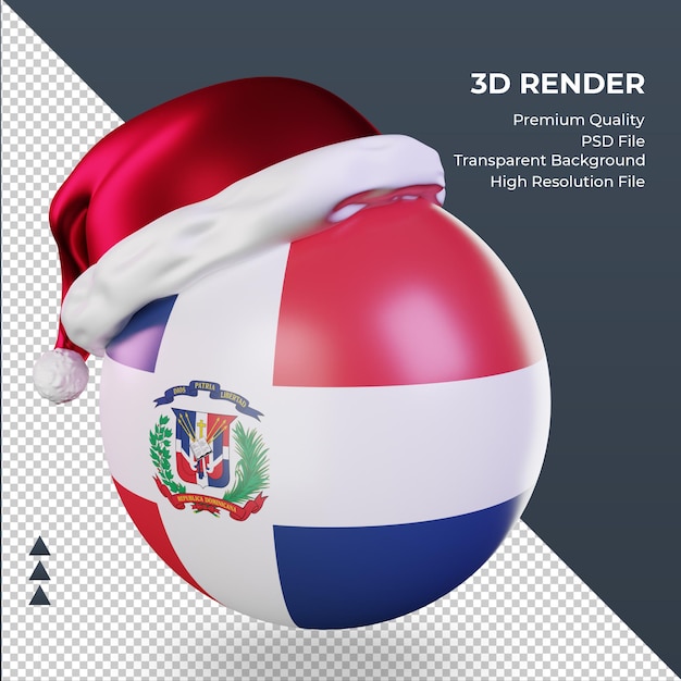 PSD 3d, navidad, santa claus, gorra, república dominicana, bandera, interpretación, derecho, vista