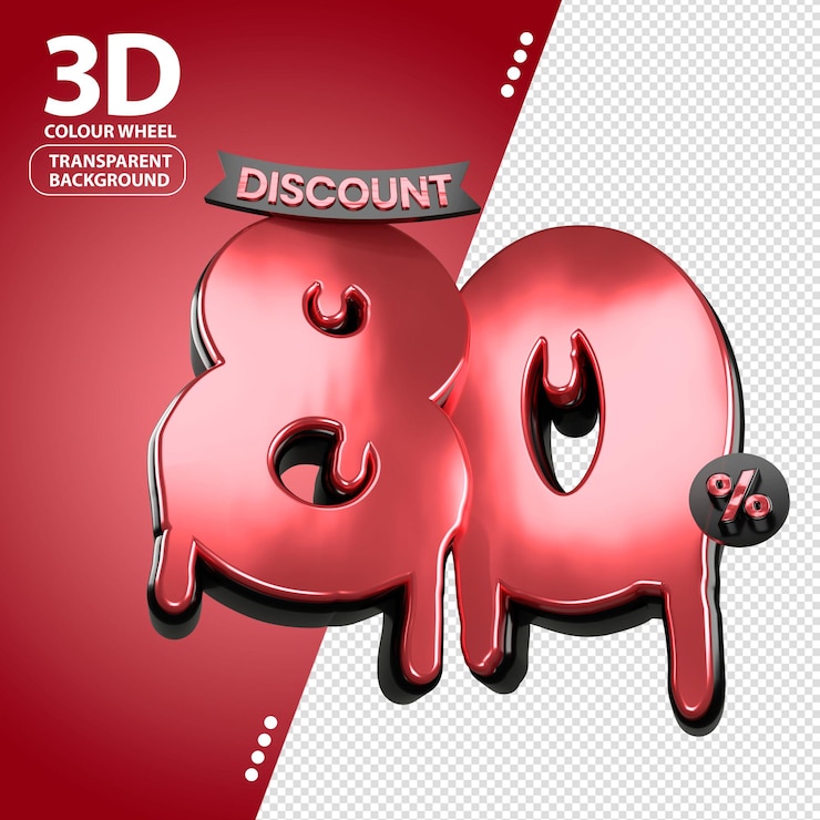 PSD 3d nero e rosso halloween vendite sconto prezzo tag per la composizione 80 per cento