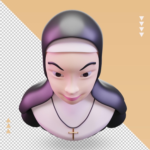 3d-nonnen-ostern-icon-rendering ansicht von oben