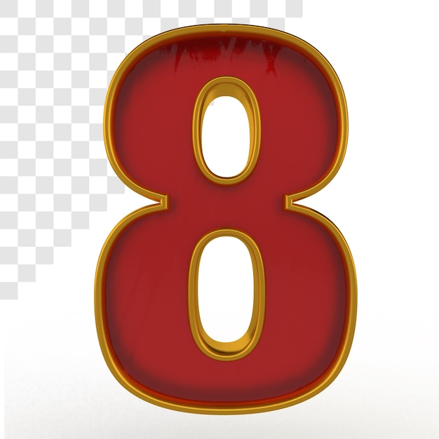 3d number 8