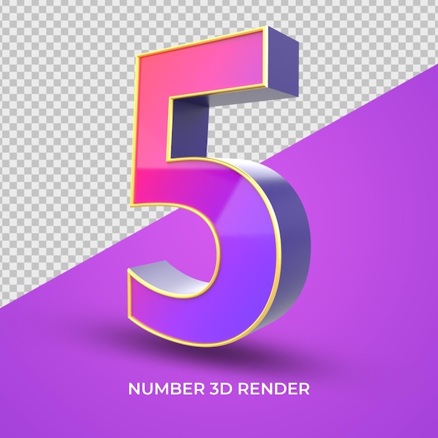 3d numbers for sale text gradient style pink purple