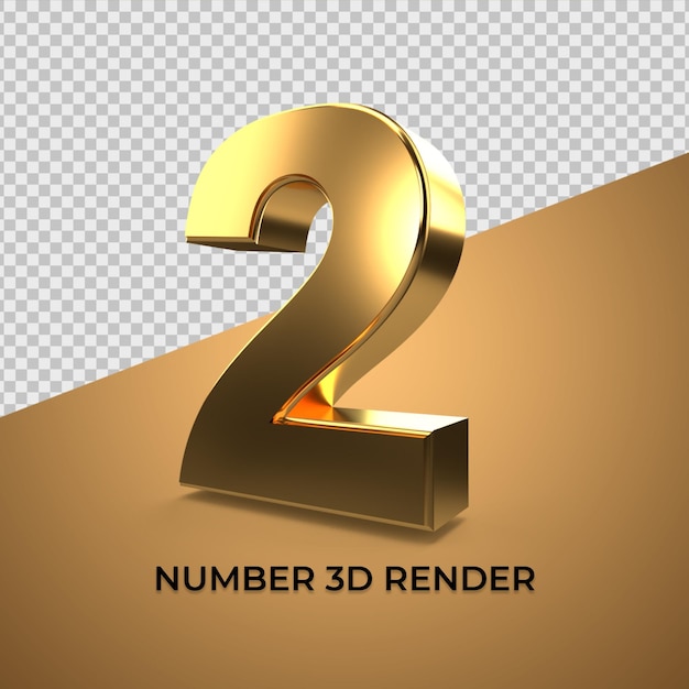 3d numeri 2 stile oro