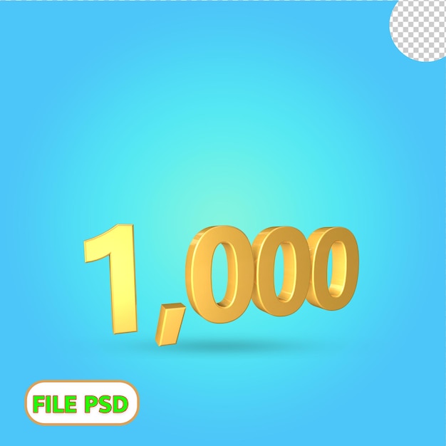 3d número 1000