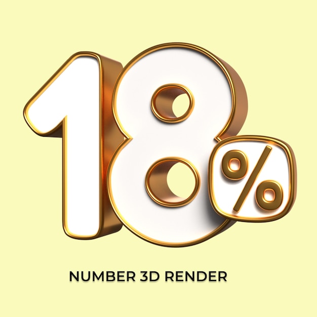 3d número 18 porcentaje oro venta