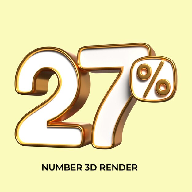 3d número 27 porcentaje oro venta