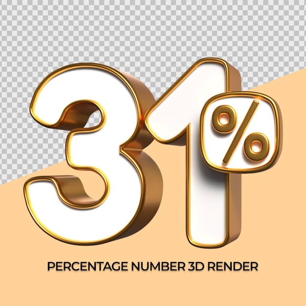 3d número 31 descuento porcentaje de oro para elemento sle informe de descuento