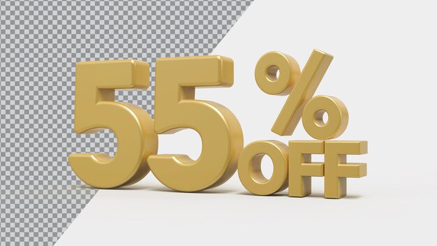 3d numero 55 per cento d'oro