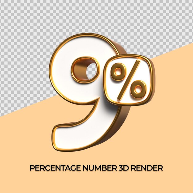 3d número 9 descuento porcentaje de oro para elemento sle informe de descuento