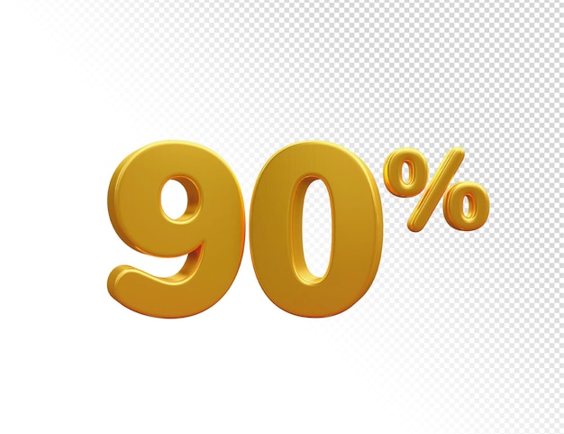 3d numero 90 percentuale vendita oro