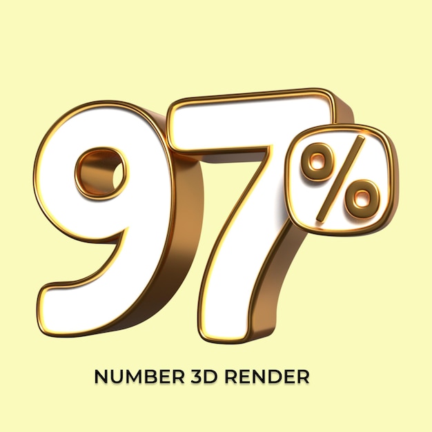 3d número 97 porcentaje oro venta
