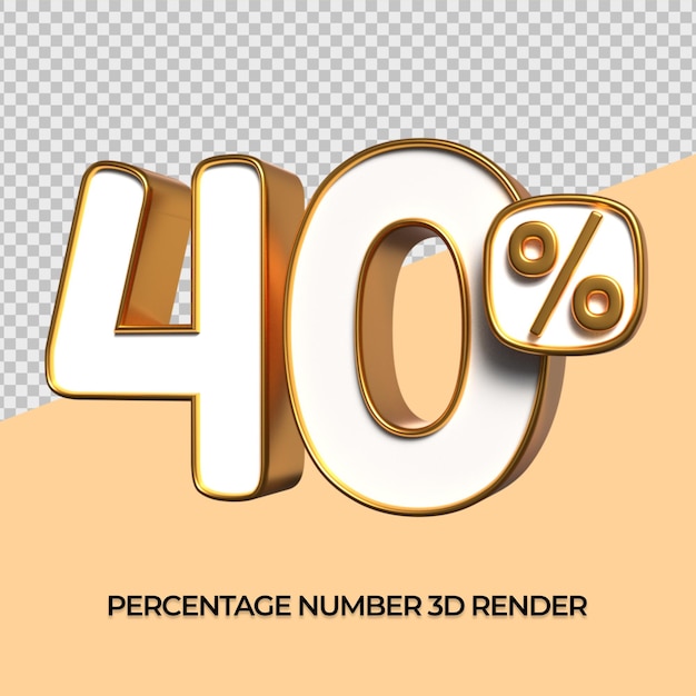 PSD 3d-nummer 40 rabattgoldprozentsatz für element-sle-rabattbericht