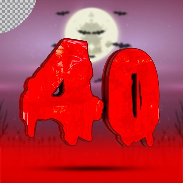 PSD 3d nummer 40 von halloween