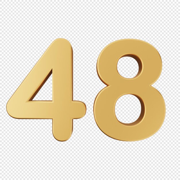 3D-Nummer-Gold-Symbol-Illustration-Rendering
