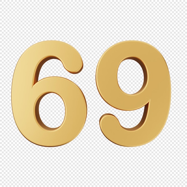 3D-Nummer-Gold-Symbol-Illustration-Rendering