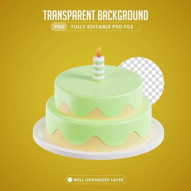 PSD 3d object cake png