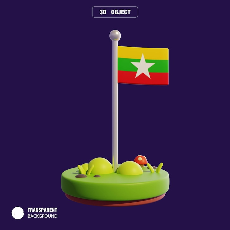 PSD 3d object flag