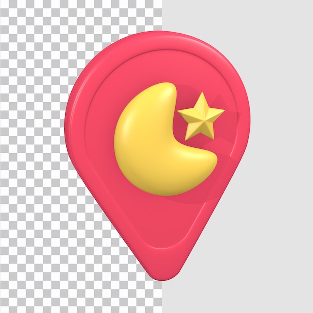 3d object icon location Islamic holy day