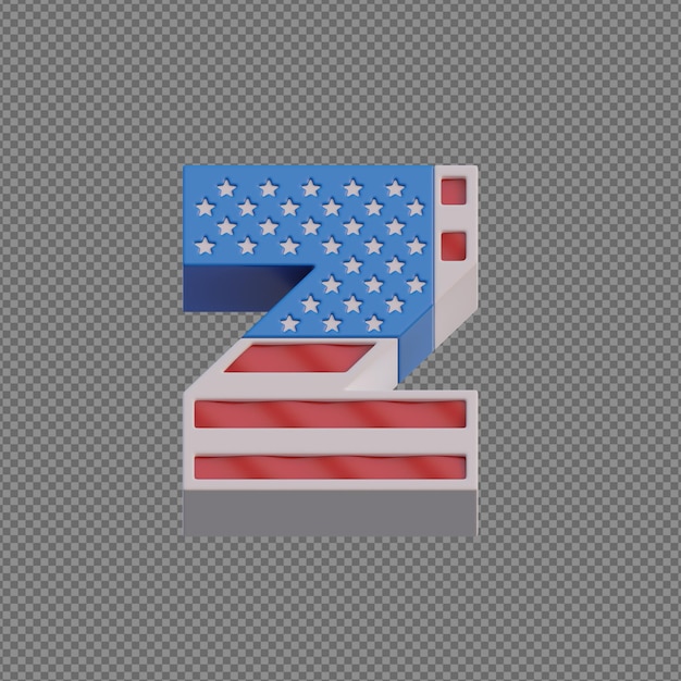 3d-objekt-alphabete mit transparentem hintergrund