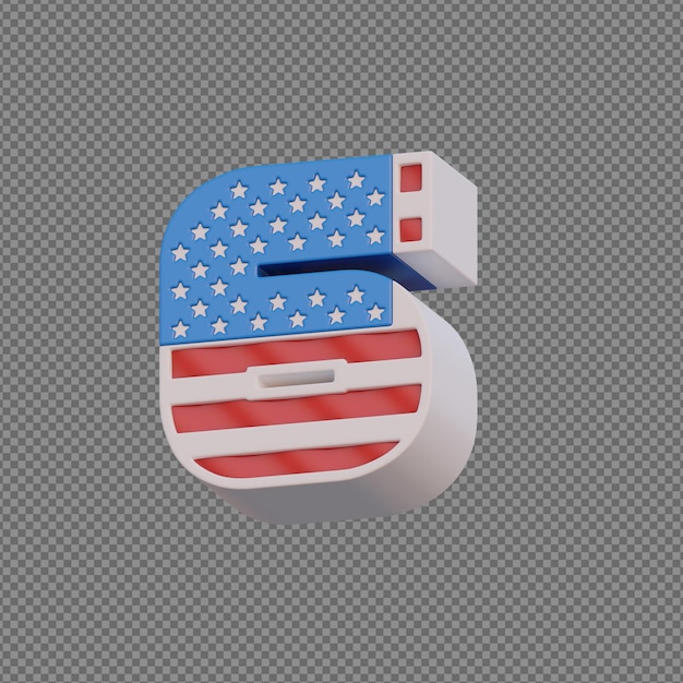 3d-objekt-alphabete mit transparentem hintergrund