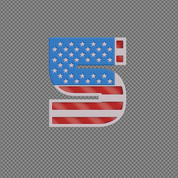 PSD 3d-objekt-alphabete mit transparentem hintergrund