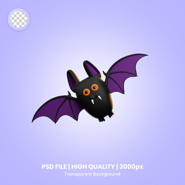 3D-Objekt Halloween-Fledermaus