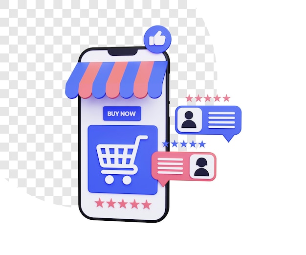 3D-Online-Shopping mit positiven Bewertungen und Sternebewertung